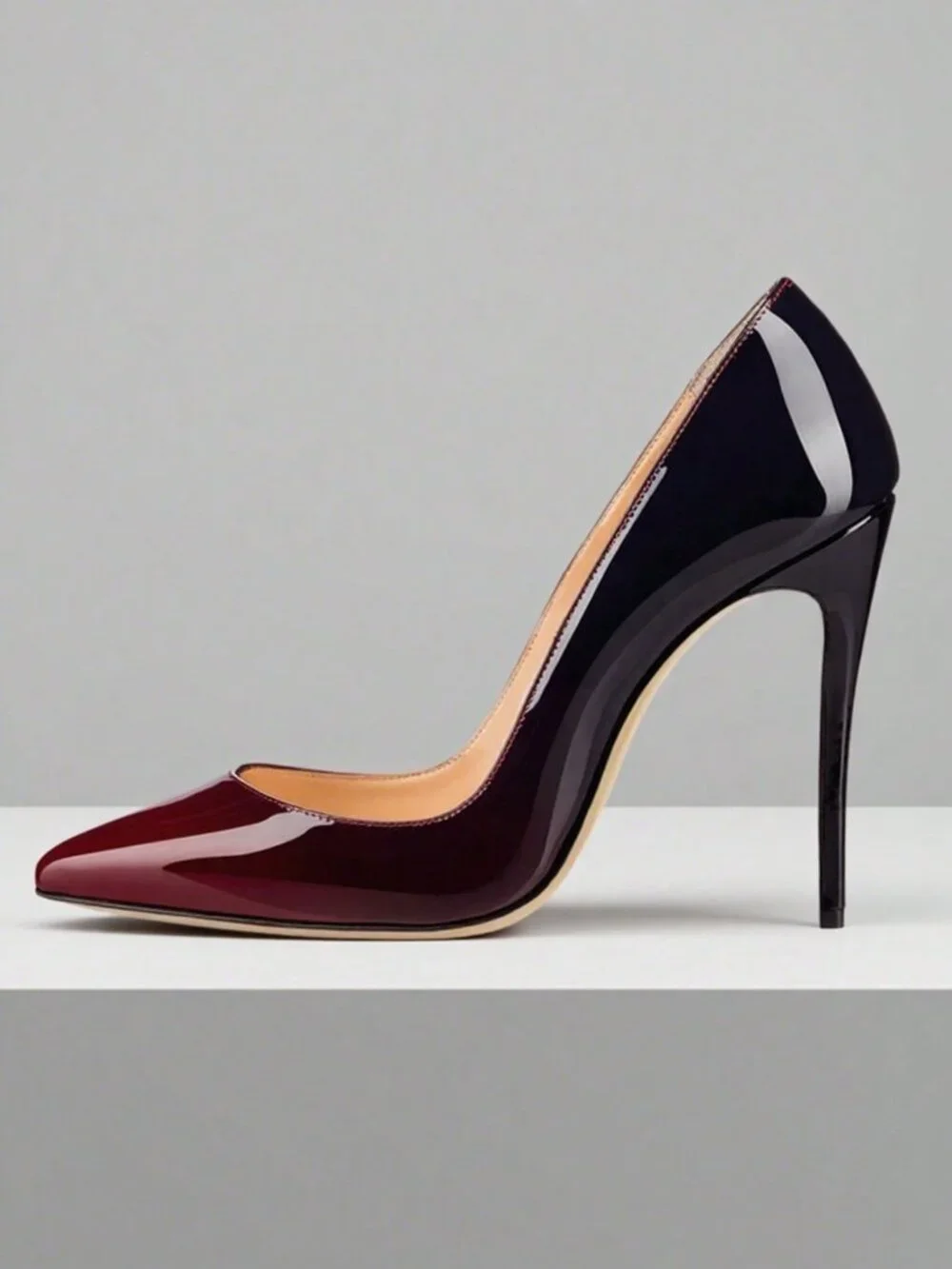 Black Sexy Women's Plain Stiletto Point Toe Court Pumps